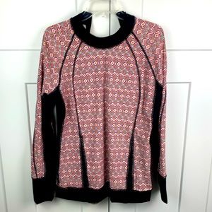 Victorias Secret Sport Large swim rash guard long sleeve pink diamond print